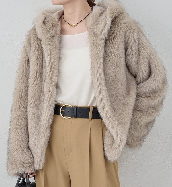  「エコファーフーディーブルゾン」|ブルゾン・スタジャン|