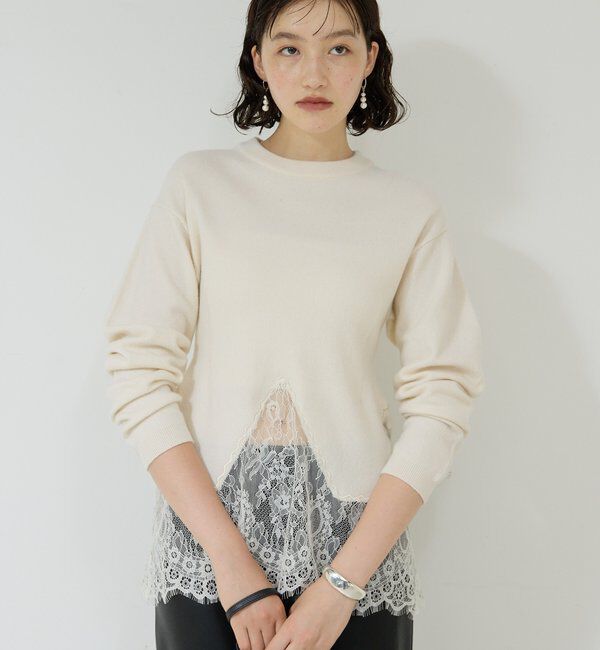  「【25th記念アイテム】レースコンビニット」|ニット・セーター|