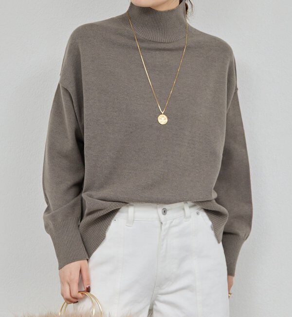  「【手洗い可】【全骨格対応】オーバータートルニット」|ニット・セーター|