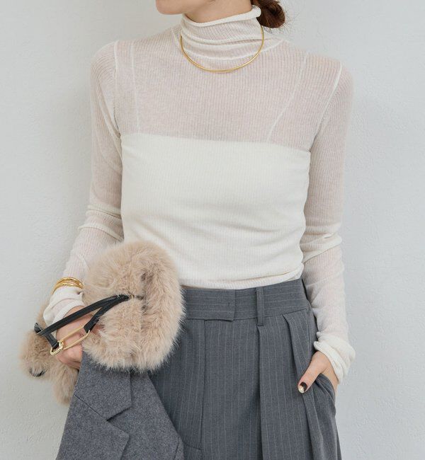  「【CHIHAYAコラボ】シアーリブタートル」|ニット・セーター|