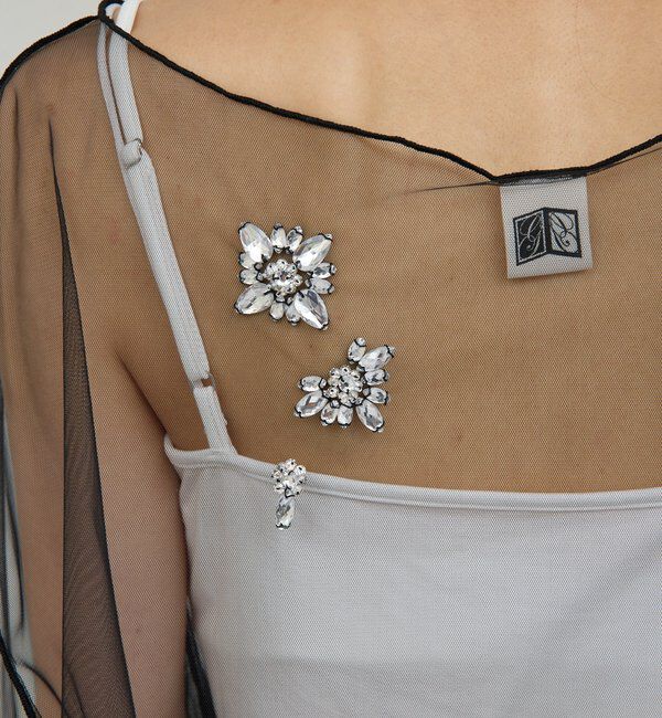  「【25th記念アイテム】ビジューチュールプルオーバー」|シャツ・ブラウス|