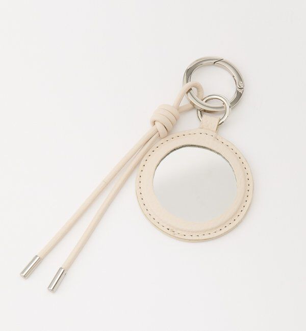  「【再値下げ】ミラー付きレザーチャーム」|チャーム・キーホルダー|