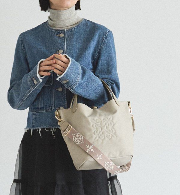  「《WEB限定》コーデュラナイロン2WAYミニトートバッグ」|トートバッグ|グレージュ