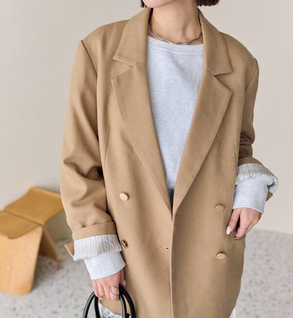  「金ボタンテーラードジャケット」|テーラードジャケット|ベージュ