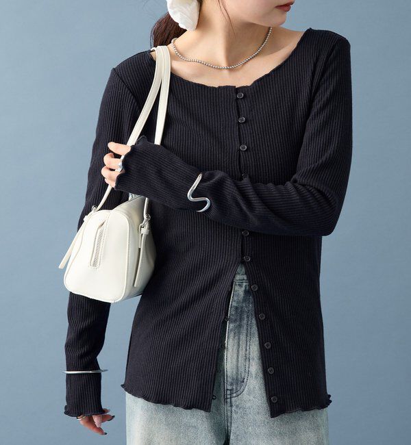 「起毛リブボタンカーディガン」|Tシャツ・カットソー|