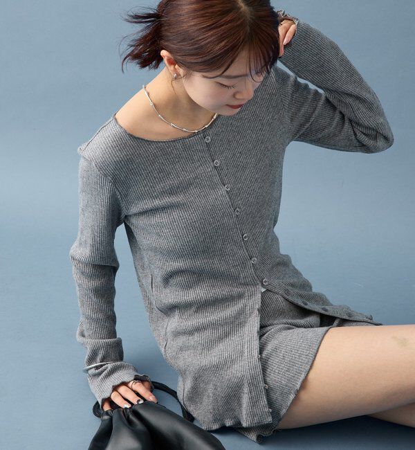  「起毛リブボタンカーディガン」|Tシャツ・カットソー|