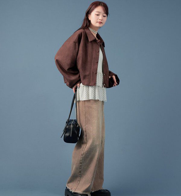  「フェイクスウェードショートブルゾン」|その他|