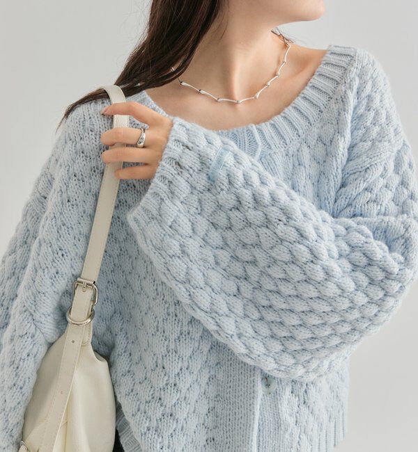  「ポコポコニットカーディガン」|カーディガン|