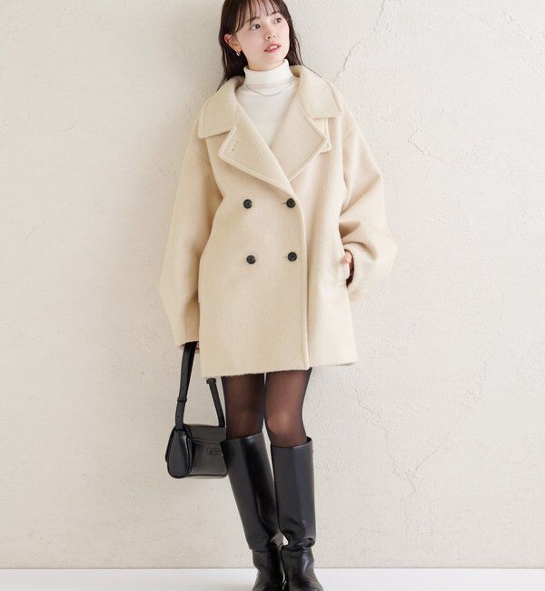  「ウール混 シャギーミドルコート」|その他|