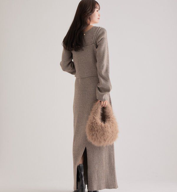  「ニットビスチェ付き ワンピース」|ワンピース|