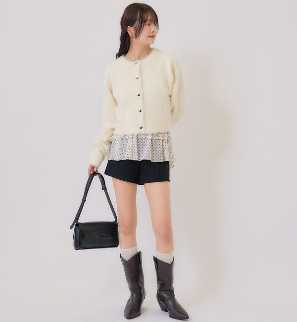  「ミンクライクジャケットカーディガン」|カーディガン|