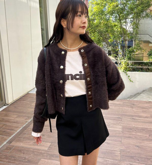  「ミンクライクジャケットカーディガン」|カーディガン|