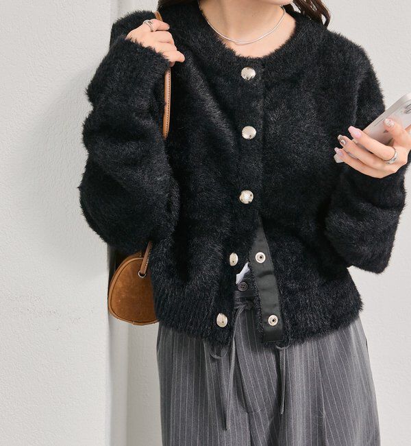  「ミンクライクジャケットカーディガン」|カーディガン|