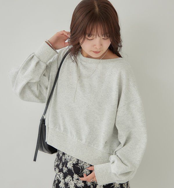  「袖ボリューム ショートスウェット」|Tシャツ・カットソー|