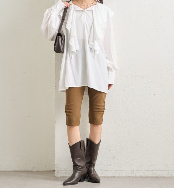  「ラッフルカラー ブラウス」|シャツ・ブラウス|