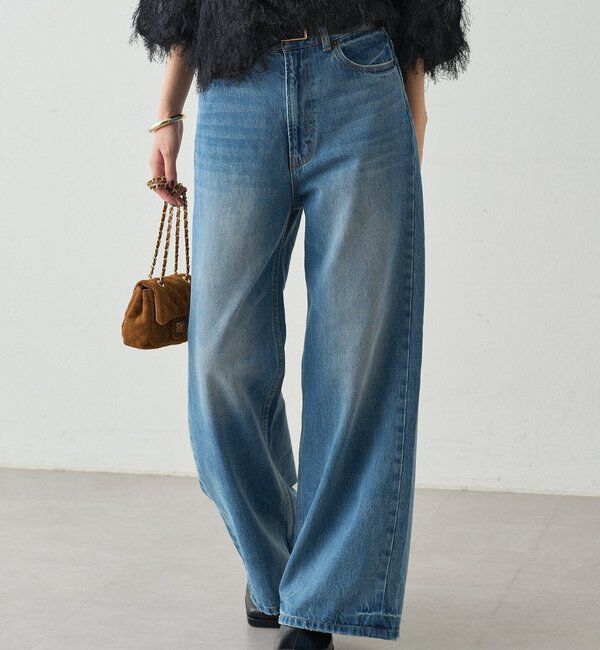  「ハイウエストデニムパンツ」|デニム|