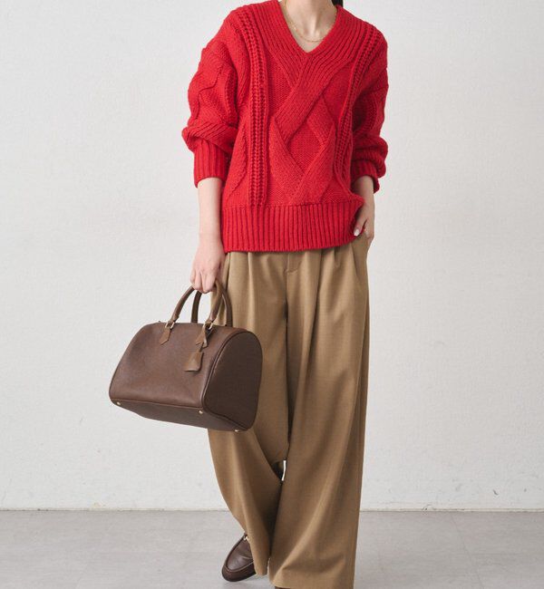  「ケーブルVニット」|ニット・セーター|
