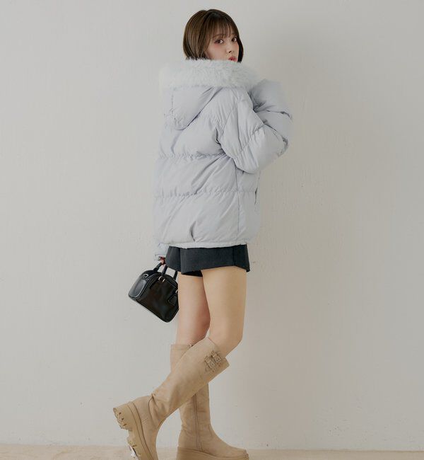  「【4色展開】ファー取り外しミドルルーズ中綿ブルゾン」|その他|