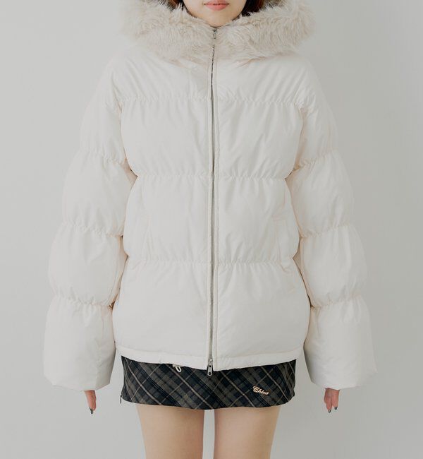  「【4色展開】ファー取り外しミドルルーズ中綿ブルゾン」|その他|