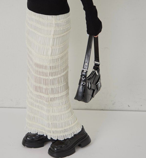  「スタンドフリルナロースカート」|スカート|