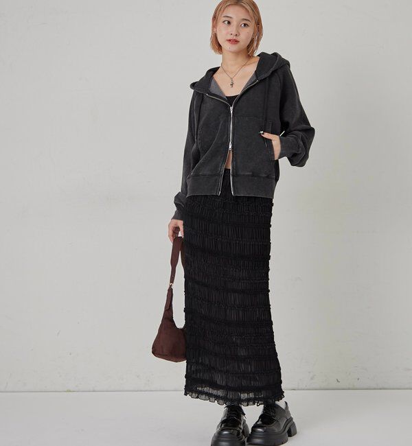  「スタンドフリルナロースカート」|スカート|