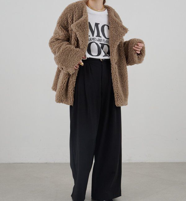  「ノーカラーボアコート」|その他|