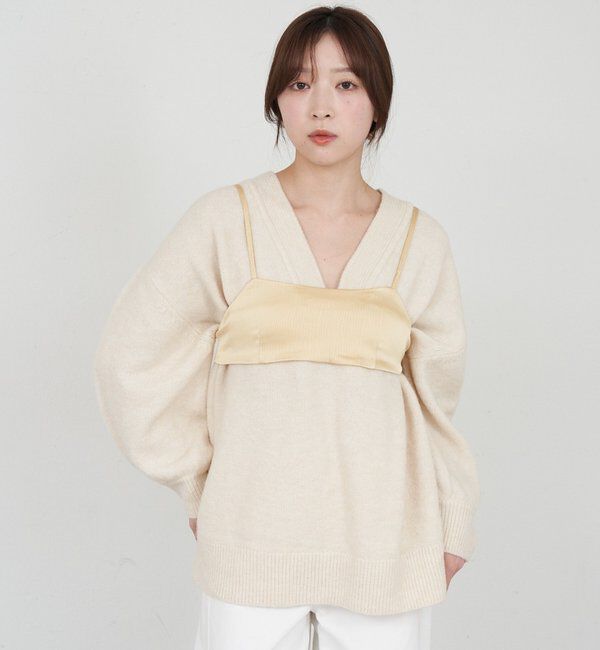  「【@kanako_ikiコラボカラー】【全骨格キレイ見え】ウェーブネックニット」|ニット・セーター|