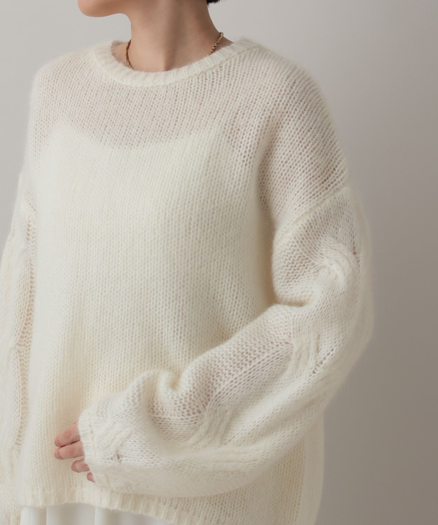 A part by 「モヘアケーブルニットプルオーバー」|ニット・セーター|