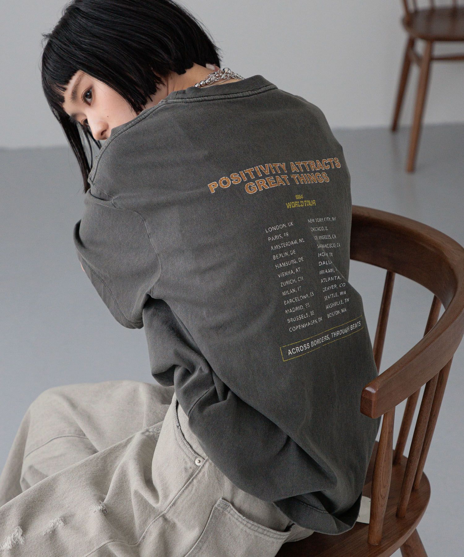 LOWRYS FARM「ＵＳＥＤバンＴＳＳ」|Tシャツ・カットソー|