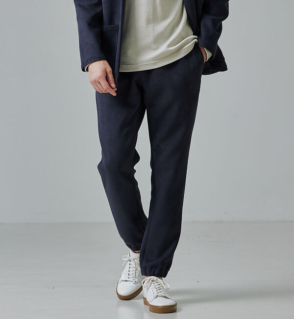 ABAHOUSE「【セットアップ対応】シルキー ネオスエード ジョガーパンツ」|その他|ネイビー