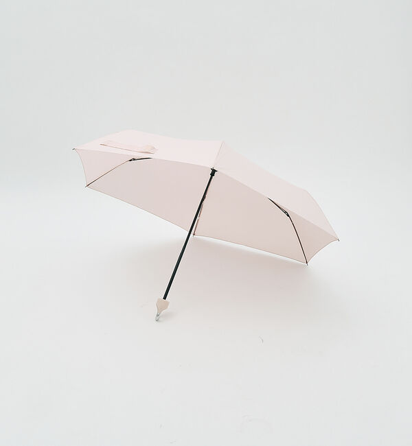 ABAHOUSE「【晴雨兼用】カラビナ式で鞄に引っ掛けられる 親骨55cm 折り畳み傘」|傘|ピンクベージュ