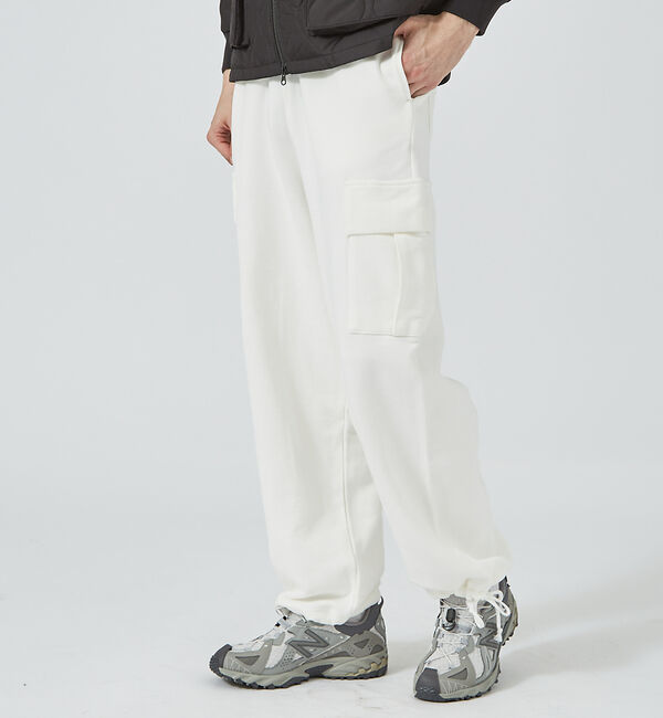 ABAHOUSE「【FRUIT OF THE LOOM】ヘビーオンス スウェット カーゴパンツ」|カーゴ|ホワイト
