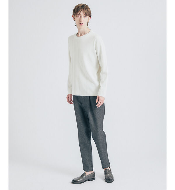 ABAHOUSE「【360&deg;ストレッチ】MIXツイル イージーパンツ/ テーパード スラックス」|その他|