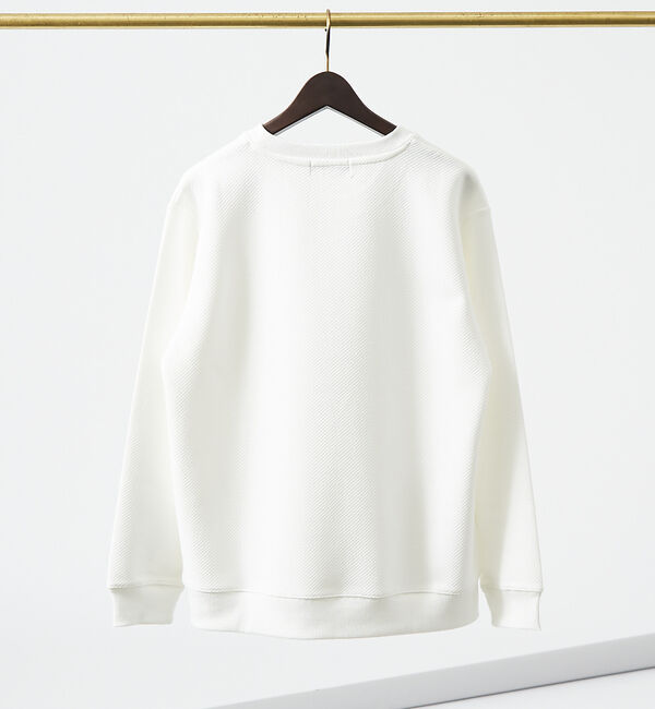 ABAHOUSE「ドットツイル ダンボール クルーネック プルオーバー」|スウェット・ジャージ|