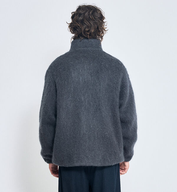 ABAHOUSE「ウール&times;モヘア シャギー スタンドカラーブルゾン」|ブルゾン・スタジャン|