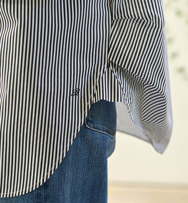 Rouge vif「ストライプタックフォルムシャツ」|シャツ・ブラウス|