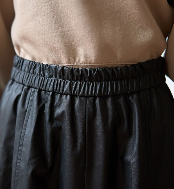 Rouge vif「フェイクレザーフレアスカート」|スカート|