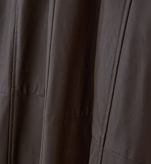 Rouge vif「フェイクレザーフレアスカート」|スカート|