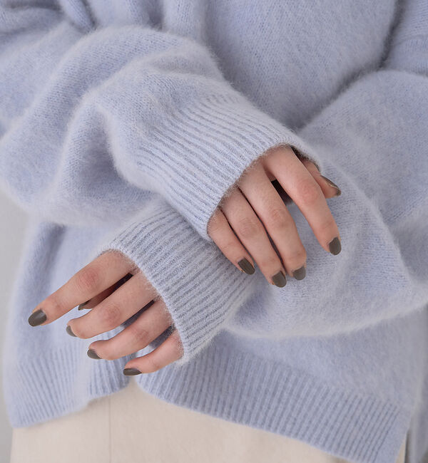 Rouge vif「フォックスウールVネックスリットニットプルオーバー」|ニット・セーター|