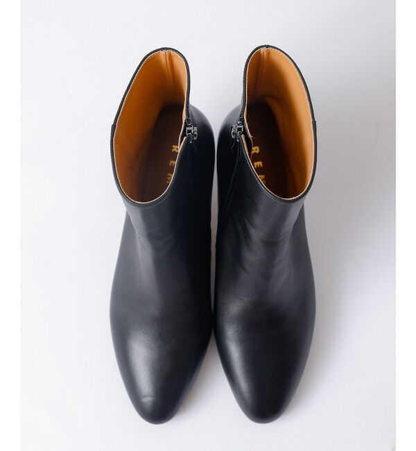 Rouge vif「【REMME／レメ】サイドジップレザーショートブーツ」|ショートブーツ|