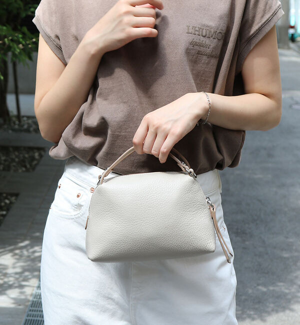 Rouge vif「【GIANNI CHIARINI/ジャンニ キアリーニ】 ALIFA S アリフ」|ショルダー・メッセンジャー|アイボリー