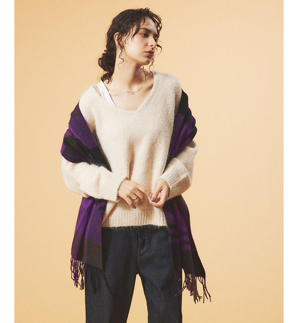 Rouge vif「【定番人気】【2025AW新作】【TWEEDMILL/ツイードミル】大判ストール」|マフラー|