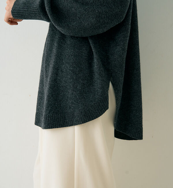 Rouge vif「ボトルネックポンチョライクニットプルオーバー」|ニット・セーター|