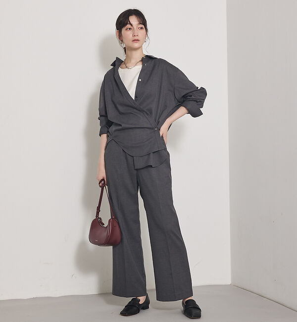 qualite「ソフトサキソニー2WAYシャツ」|シャツ・ブラウス|