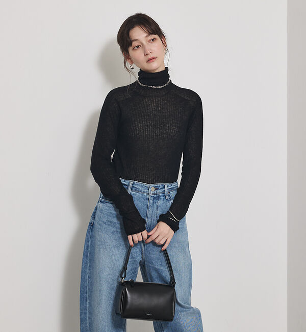 qualite「【冬の主役レイヤード】ウールカシミアシアータートルニット」|ニット・セーター|