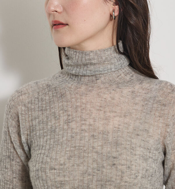 qualite「【冬の主役レイヤード】ウールカシミアシアータートルニット」|ニット・セーター|