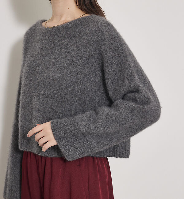 qualite「大人気ニット入荷！【新色登場！上質な肌ざわり】フォックスウールショートプルオーバ」|ニット・セーター|