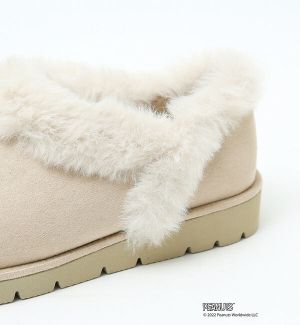 AU BANNISTER「【PEANUTS&times;Au BANNISTER】スヌーピーコラボ エコムートンブーツ」|ショートブーツ|