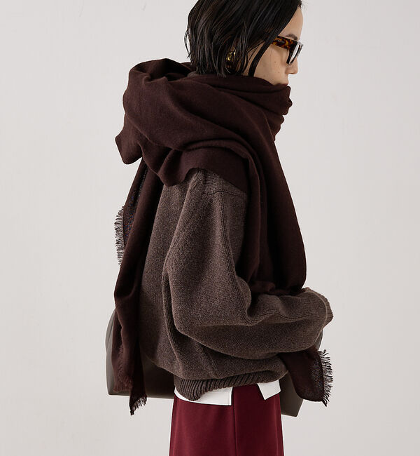 The Store by C' 「【douce gloire】【別注】MIA Plain Solid Stole／」|マフラー|チョコ