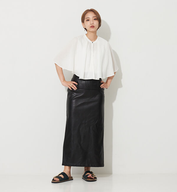 NOMINE「【襟取り外し可能】リネンライク3WAYボリュームカラーブラウス」|シャツ・ブラウス|